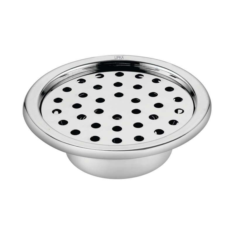 Super Sleek Round Floor Drain (5 inches) with Cockroach Trap – LIPKA
