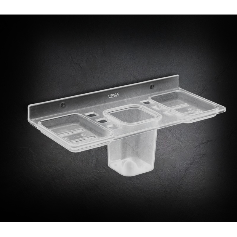 4-in-1 Shelf Tray (Tumbler, Toothbrush Holder & 2 Soap Dishes ) – LIPKA