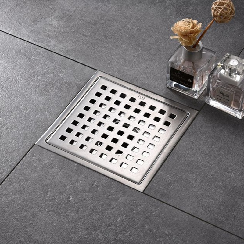 Red Exclusive Square Floor Drain (5 x 5 Inches) – LIPKA