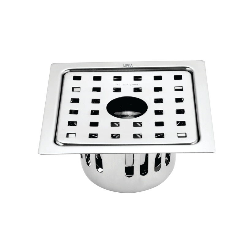 Agni Square Floor Drain (6 x 6 Inches) with Hole and Cockroach Trap- LIPKA