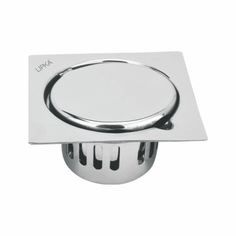 Full Moon Square Floor Drain (5 x 5 Inches) with Cockroach Trap – LIPKA