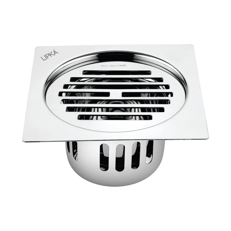 Golden Classic Jali Square Flat Cut Floor Drain (5.5 x 5.5 Inches) with Cockroach Trap – LIPKA
