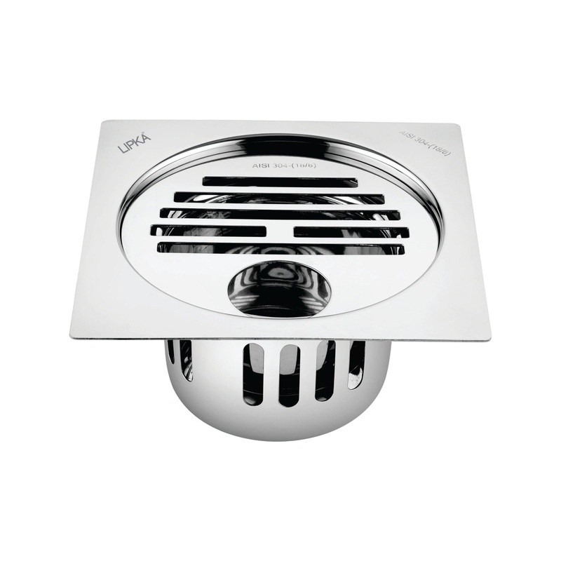 Golden Classic Jali Square Flat Cut Floor Drain (5.5 x 5.5 Inches) with Hole and Cockroach Trap – LIPKA