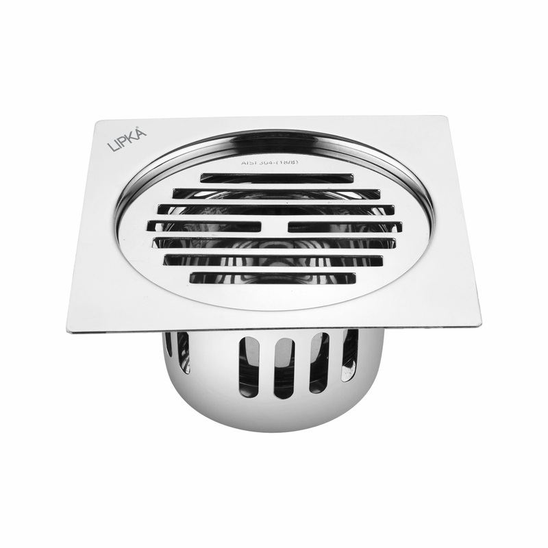 Golden Classic Jali Square Flat Cut Floor Drain (5 x 5 Inches) with Cockroach Trap – LIPKA