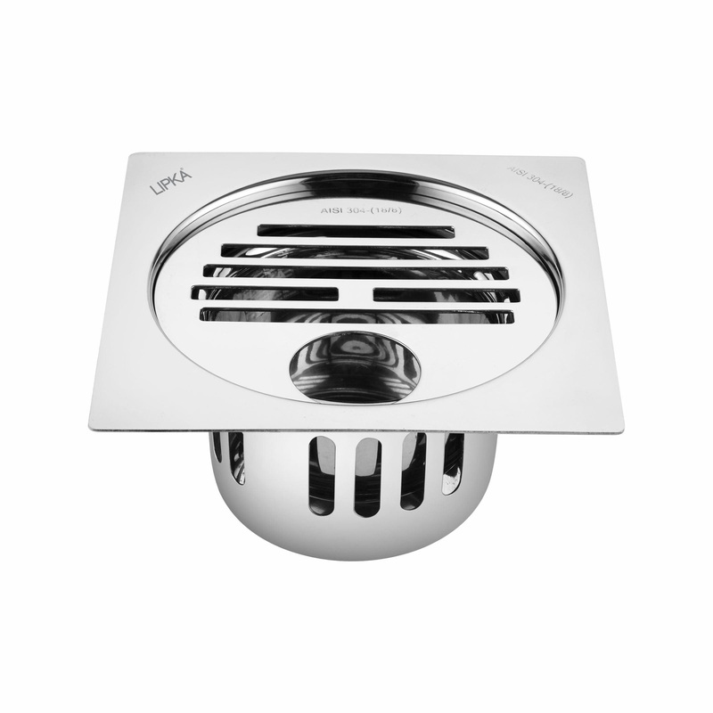 Golden Classic Jali Square Flat Cut Floor Drain (5 x 5 Inches) with Hole and Cockroach Trap – LIPKA