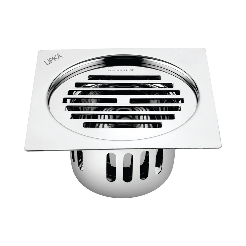 Golden Classic Jali Square Flat Cut Floor Drain (6 x 6 Inches) with Cockroach Trap – LIPKA