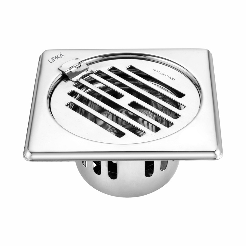 Golden Classic Jali Square Floor Drain (5 x 5 Inches) with Hinge and Cockroach Trap – LIPKA