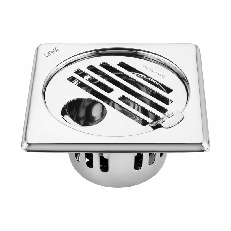 Golden Classic Jali Square Floor Drain (5 x 5 Inches) with Hinge, Hole and Cockroach Trap – LIPKA