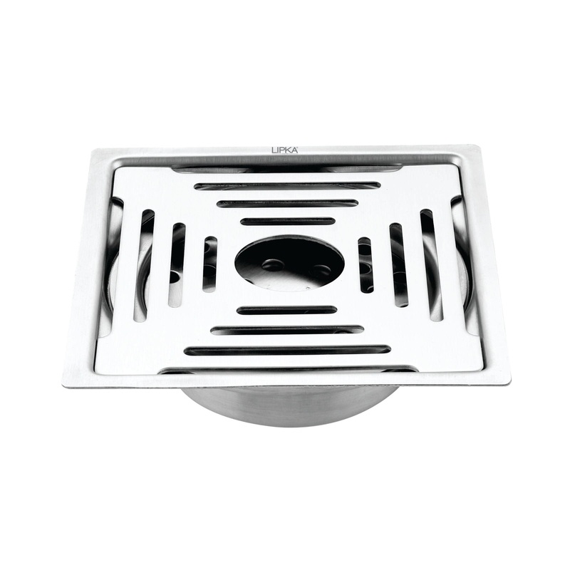 Green Exclusive Square Flat Cut Floor Drain (6 x 6 Inches) with Hole and Cockroach Trap – LIPKA