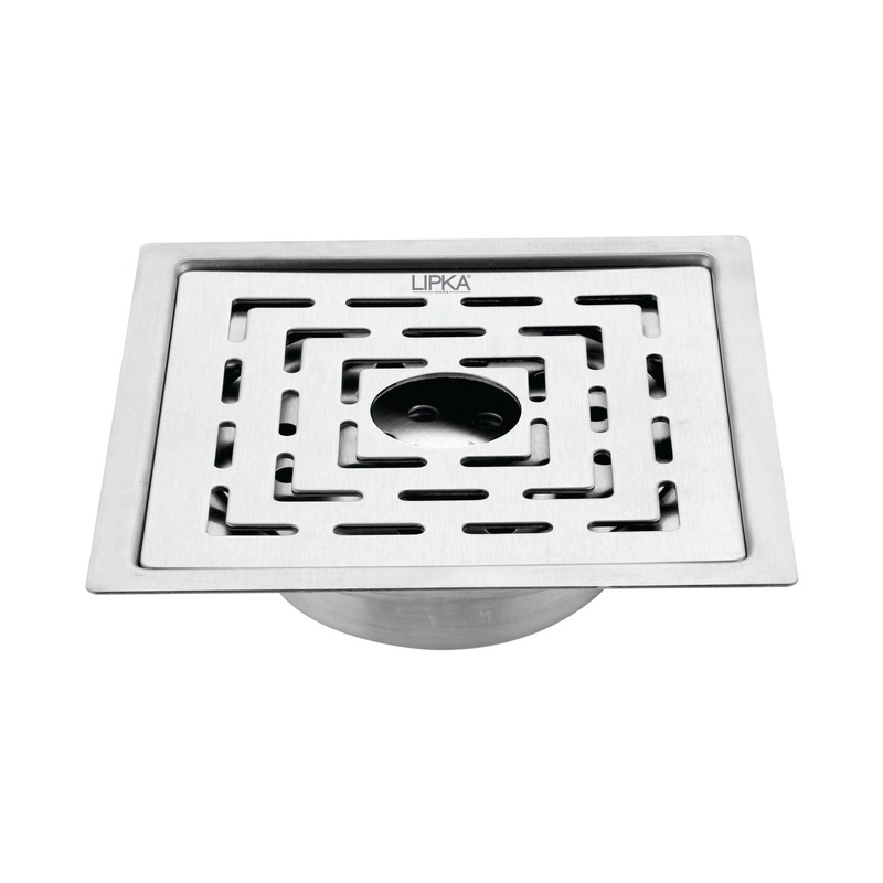 Orange Exclusive Square Flat Cut Floor Drain (5 Inches) with Cockroach Trap And Hole – LIPKA