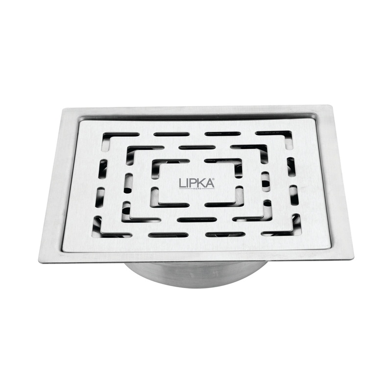 Orange Exclusive Square Flat Cut Floor Drain (5 x 5 Inches) with Cockroach Trap – LIPKA