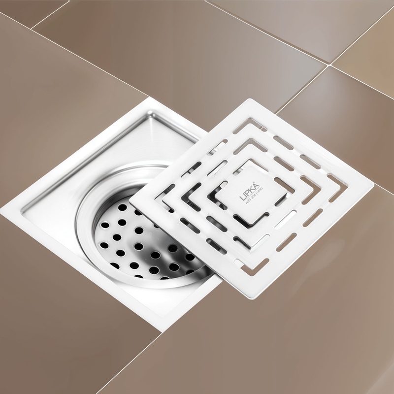 Orange Exclusive Square Floor Drain (6 x 6 Inches) with Cockroach Trap – LIPKA
