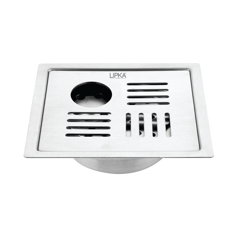 Pink Exclusive Square Flat Cut Floor Drain (5 x 5 Inches) with Hole and Cockroach Trap – LIPKA