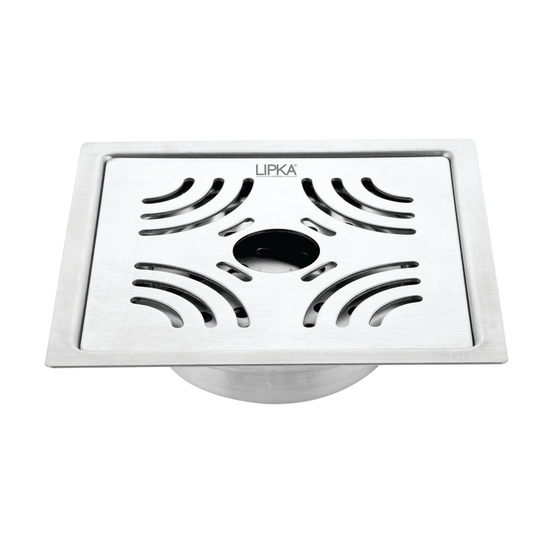 Purple Exclusive Square Flat Cut Floor Drain (6 x 6 Inches) with Hole and Cockroach Trap – LIPKA