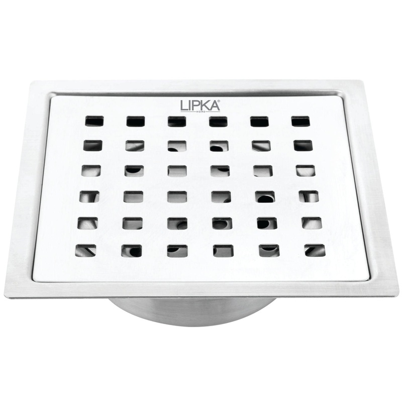 Red Exclusive Square Flat Cut Floor Drain (6 x 6 Inches) with Cockroach Trap – LIPKA