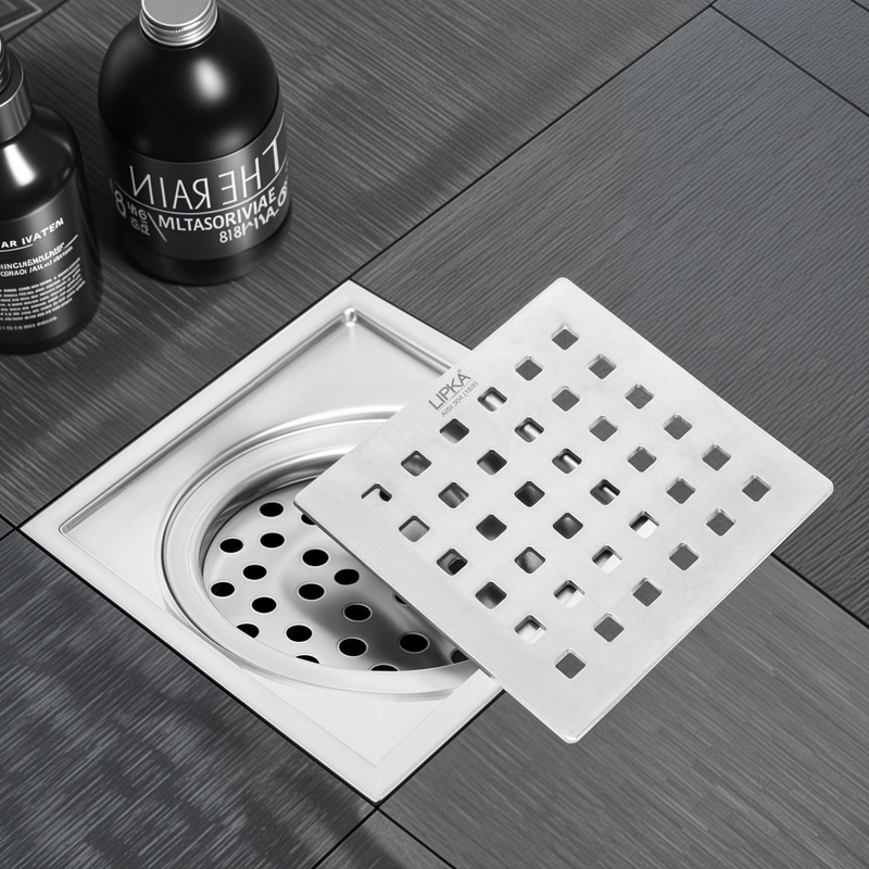 Red Exclusive Square Floor Drain (6 x 6 Inches) with Cockroach Trap – LIPKA