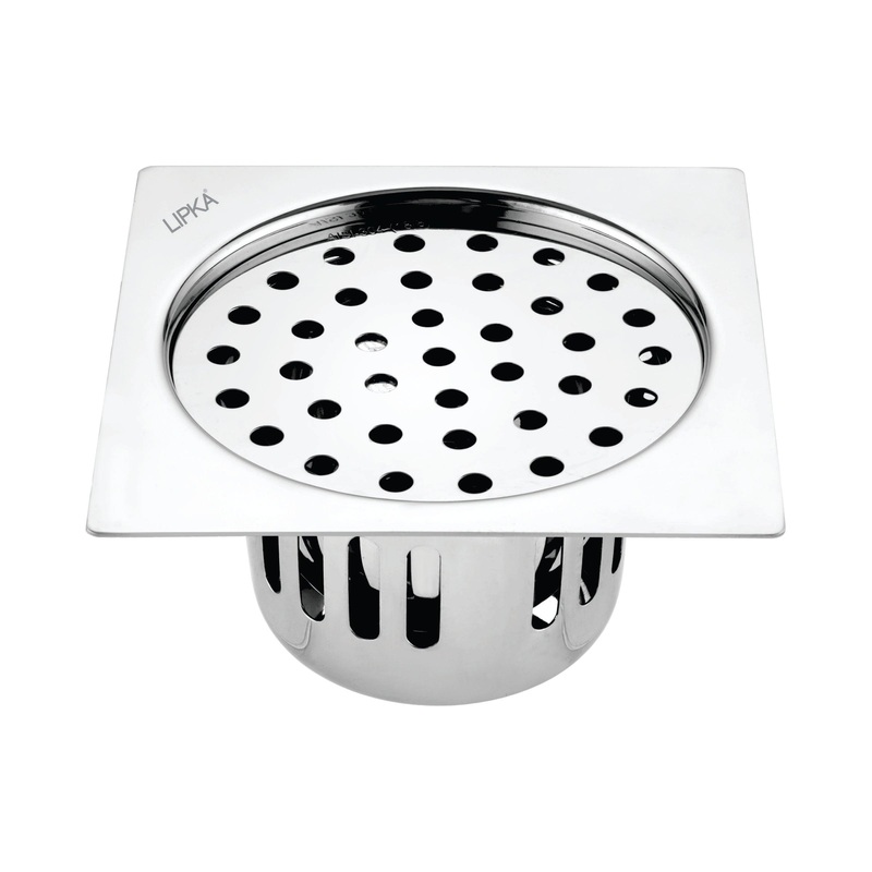 Square Flat Cut Floor Drain (5 x 5 Inches) with Cockroach Trap – LIPKA