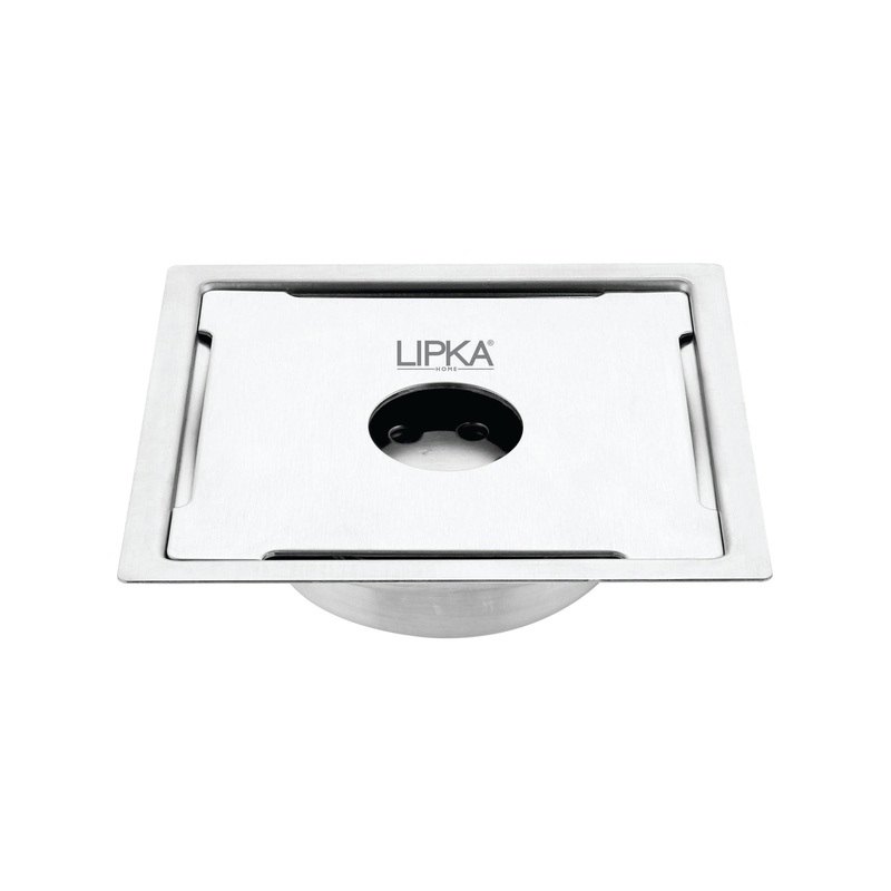 Yellow Exclusive Square Flat Cut Floor Drain (6 x 6 Inches) with Hole and Cockroach Trap – LIPKA