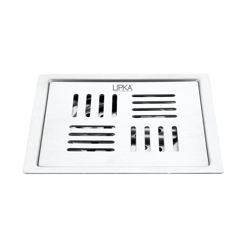 Alpha Deluxe Square Flat Cut Floor Drain (5 x 5 Inches) – LIPKA