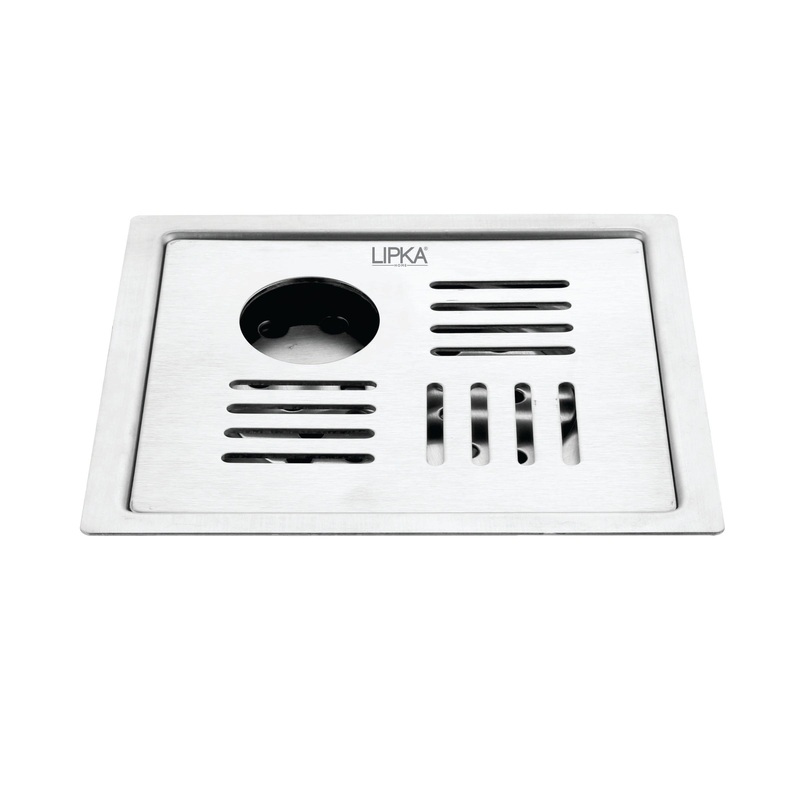 Alpha Deluxe Square Flat Cut Floor Drain (6 x 6 Inches) with Hole – LIPKA