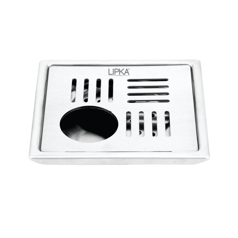 Alpha Deluxe Square Floor Drain (6 x 6 Inches) with Hole – LIPKA