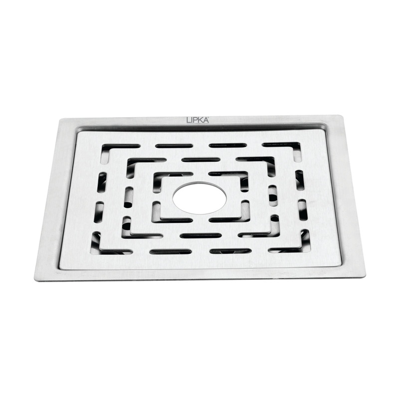 Charlie Deluxe Square Flat Cut Floor Drain (6 x 6 Inches) with Hole – LIPKA