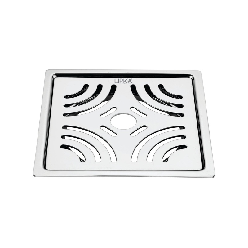Gamma Deluxe Square Flat Cut Floor Drain (6 x 6 Inches) with Hole – LIPKA