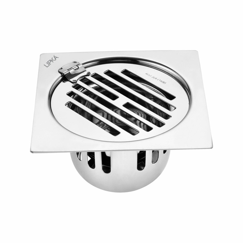 Golden Classic Jali Square Flat Cut Floor Drain (6 x 6 Inches) with Hinge and Cockroach Trap – LIPKA