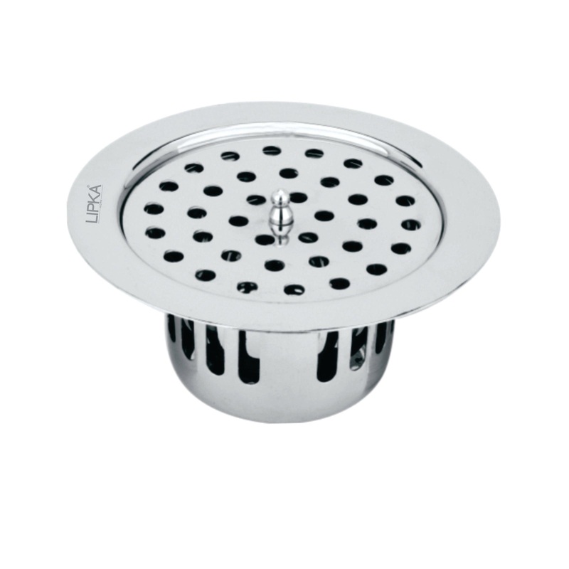 Round Flat Cut Floor Drain (5.5 inches) with Cockroach Trap & Lid – LIPKA