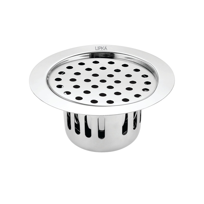 Round Flat Cut Floor Drain (5.5 inches) with Cockroach Trap – LIPKA