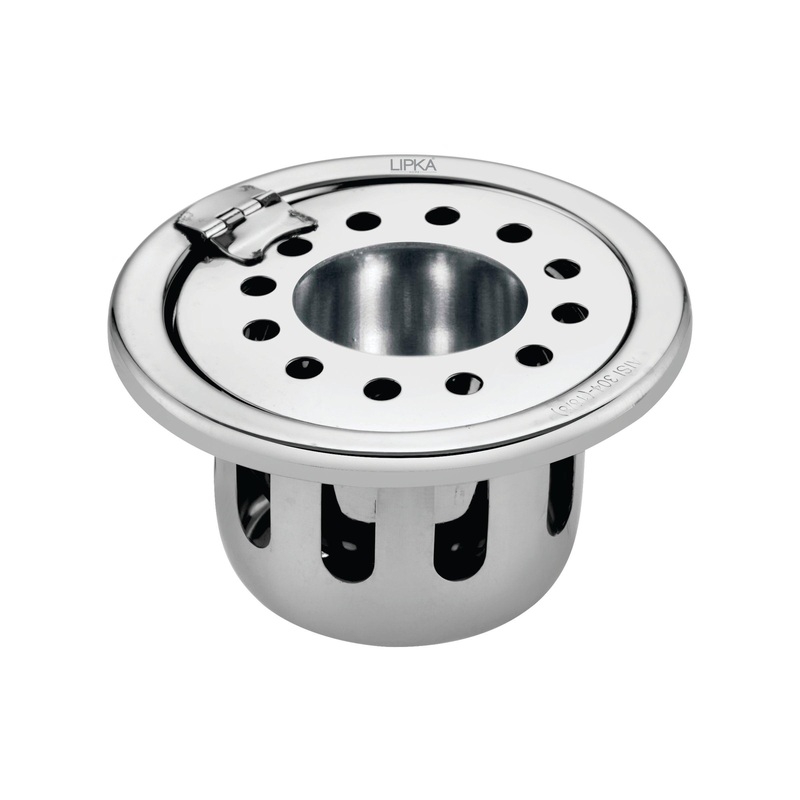 Round Floor Drain (4 inches) with Hinge, Hole & Cockroach Trap – LIPKA
