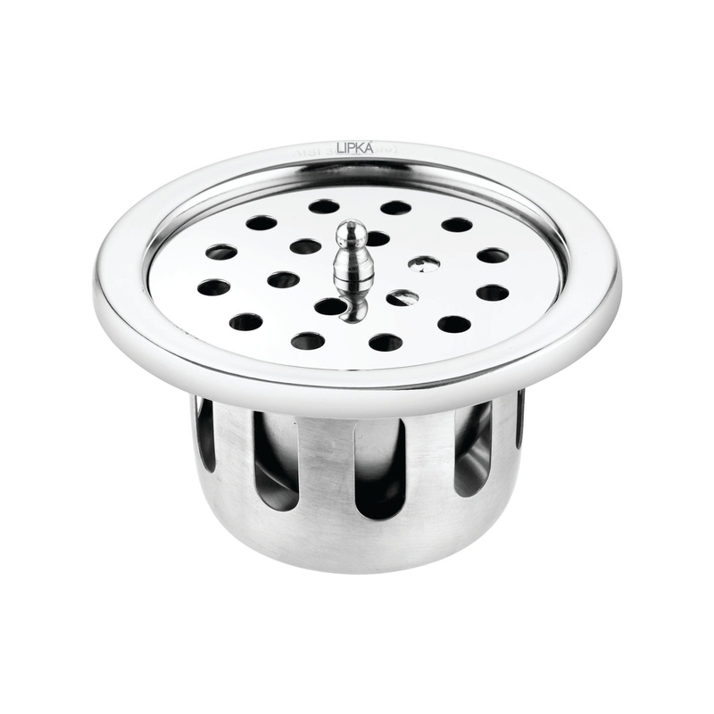Round Floor Drain (5 inches) with Cockroach Trap & Lid – LIPKA