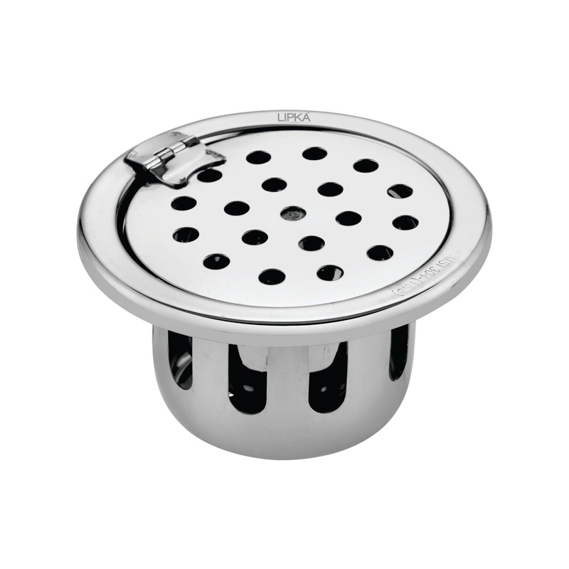 Round Floor Drain (5 inches) with Hinge & Cockroach Trap – LIPKA