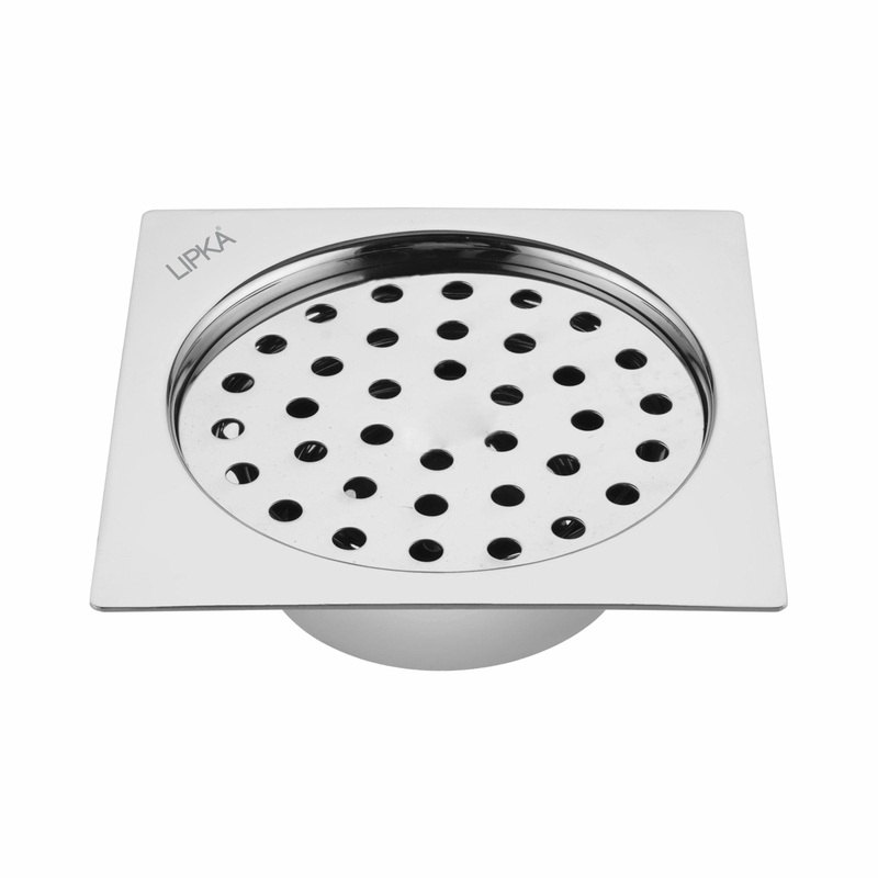 Super Sleek Square Flat Cut Floor Drain (5 x 5 Inches) with Cockroach Trap – LIPKA