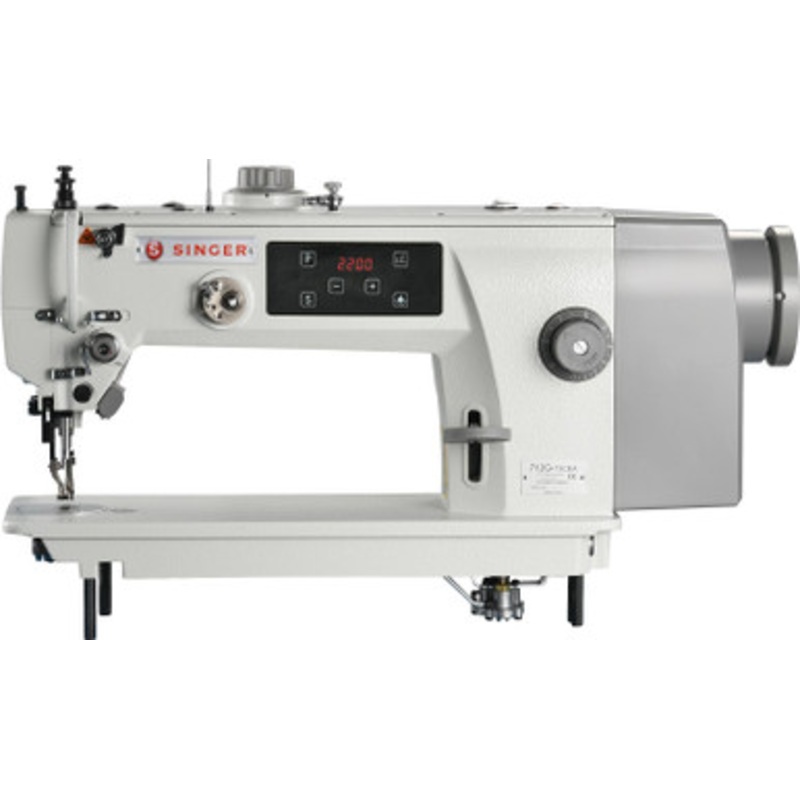 SINGER 712G E Series Direct Drive Upper and Lower Compound Feed Lockstitch Industrial Sewing Machine with Table