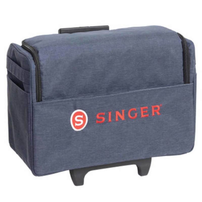 SINGER Roller Bag  Durable Sewing Machine Travel Case with Foam Padding & Rolling Wheels